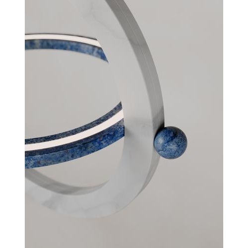 Black Marble and Stone Ring-Shaped Gaïa Lamp by Esther Knopfler For Sale - Image 15 of 16