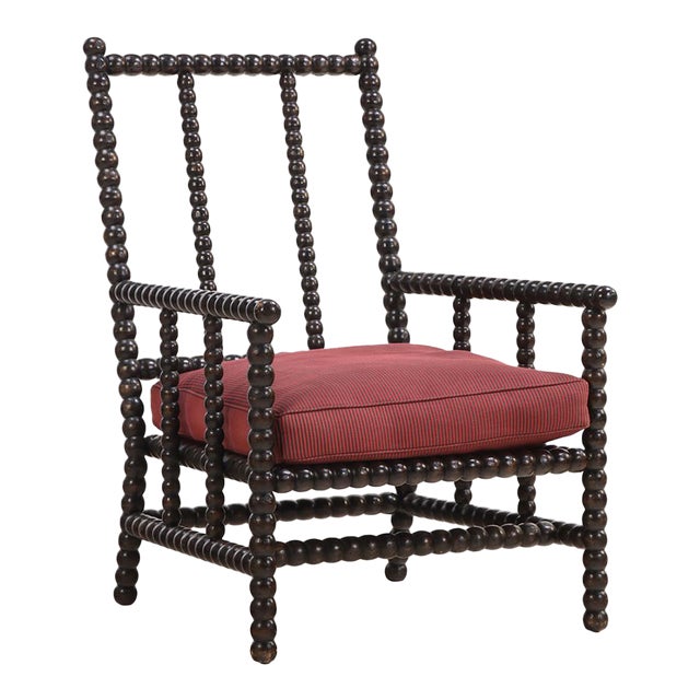 1920s Bobbin Turned Open Arm Chair For Sale