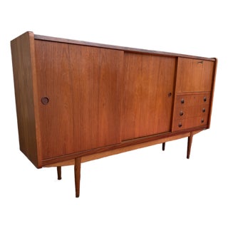Mid-Century Modern Danish Teak Highboard For Sale