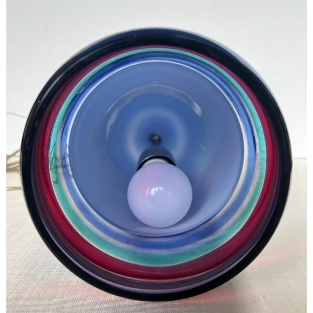 Mid 20th Century Murano Glass Sigaro Blue Pendant Design by Massimo Vignelli by Venini 1956 For Sale - Image 10 of 10