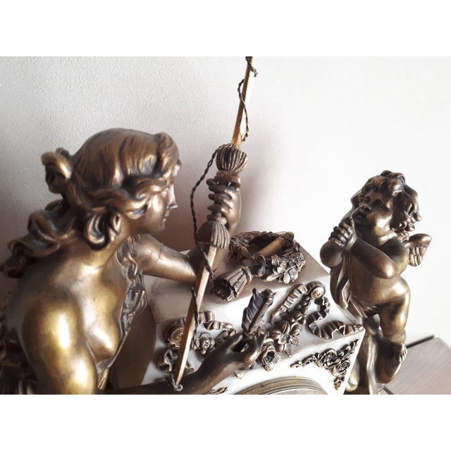 Pendulum Clock in Marble and Gilt Bronze by François Linke For Sale - Image 13 of 17