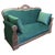 Large Reception Salon Chaise Lounge in Green Velvet For Sale - Image 9 of 9