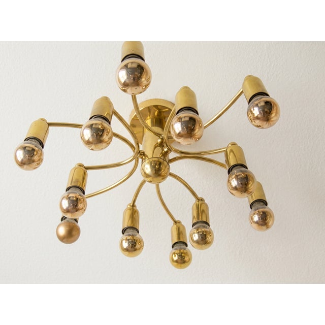 Art Deco Modernist Sputnik 12-Light Ceiling Light from Honsel, 1980s For Sale - Image 4 of 5