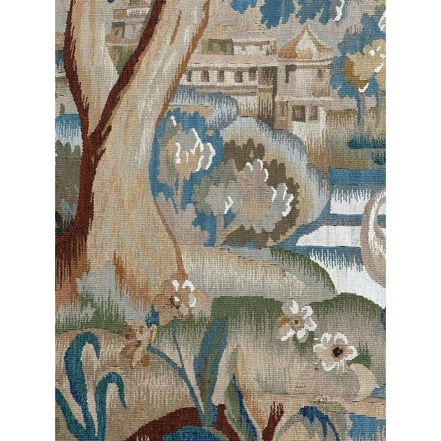Handwoven Landscape with River and Birds Tapestry in the style of Aubusson, 2000 For Sale - Image 18 of 18