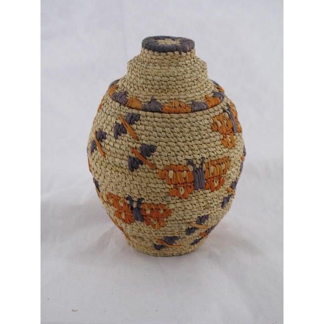 Anna Hooper Bay Yupik Native Alaska Handwoven Butterfly Bear Grass