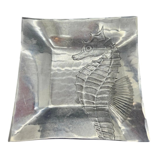 Mariposa Seaside Collection Seahorse Canape Plate. For Sale