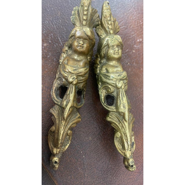 Early 20th Century Antique French Bronze Ormolu Figural Furniture Ornaments – Pair For Sale - Image 5 of 9