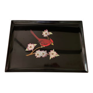 Vintage Mid-Century Couroc Cardinal Tray For Sale