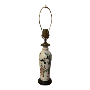 Antique 19th Century Chinese Export Porcelain Vase in Famille Vert Glaze Mounted as a Lamp