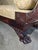 Traditional Antique American Empire Mahogany Settee With Scrolled Arms and Claw Feet For Sale - Image 3 of 9