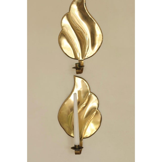 Mid-Century Modern Swedish Brass Sconces, Set of 2 For Sale - Image 16 of 18