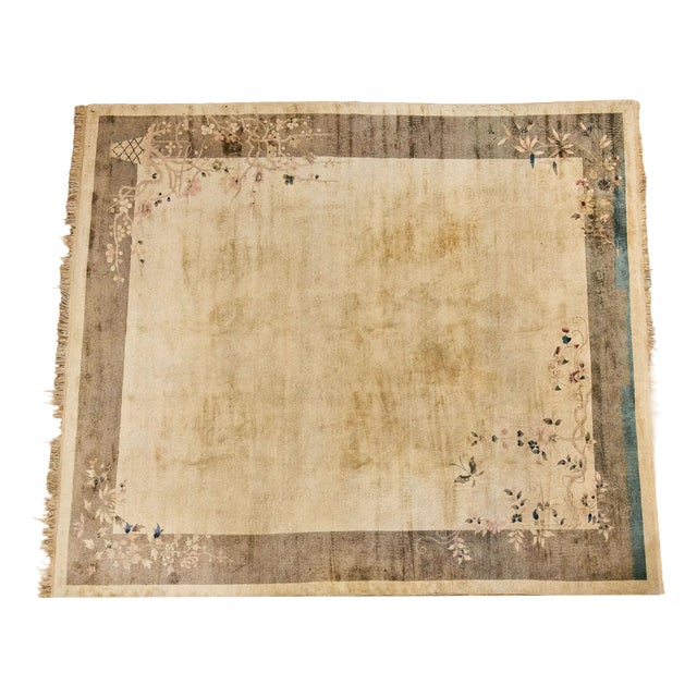 Chinese Art Deco Rug in Wool For Sale
