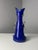 Blue Shark Fin Vase in Blue Glass by HSG Tarnowiec For Sale - Image 8 of 11