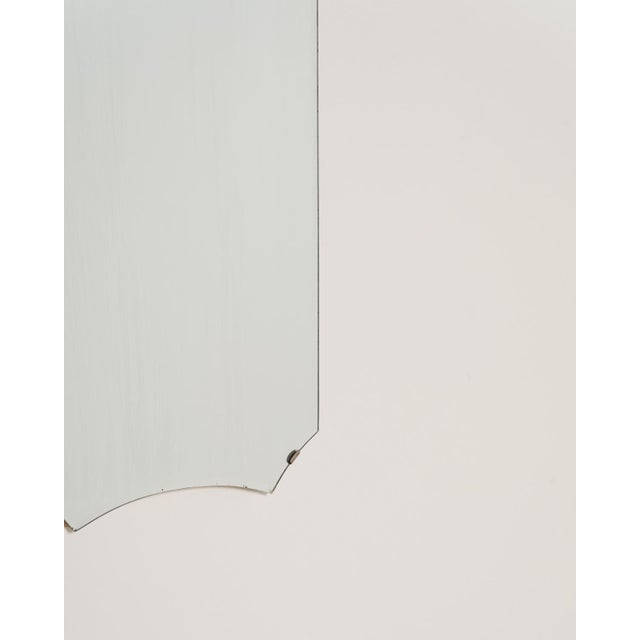 Shaped Shield Mirror, Europe, 1930s For Sale - Image 3 of 7