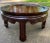 Traditional Vintage Round Asian Ming Style Hand Carved Rosewood Low Coffee Table For Sale - Image 3 of 12