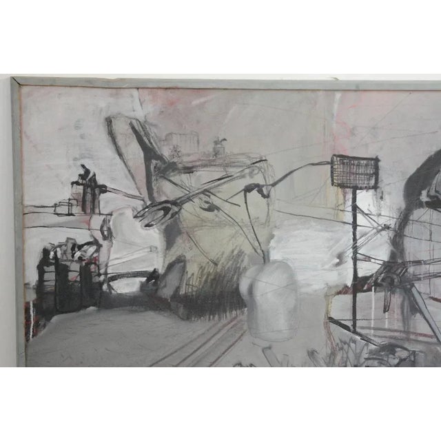 Abstract Painting of Prague, Zizkov by Vejrazka Vit, 1983 For Sale - Image 4 of 9