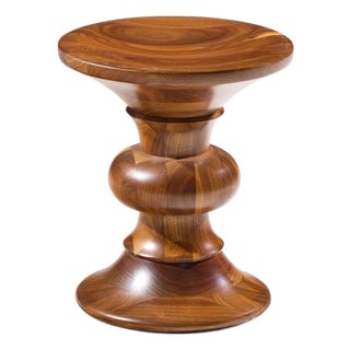 Charles & Ray Eames for Herman Miller Mid Century Walnut Time Life Stool For Sale