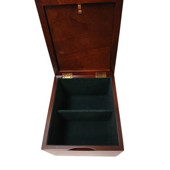 Traditional 1980s Rare the Bombay Company Recipe Cards Box Storage Wood Nostalgia Brand New VNT For Sale - Image 3 of 16