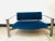 Vintage Velvet & Steel 2-Seater Sofa, 1980s For Sale - Image 13 of 13