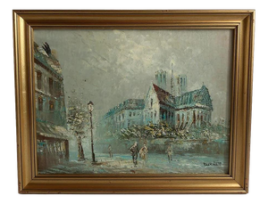 Caroline Burnett, Landscape Composition, 1930s, Oil Painting on Canvas, Framed