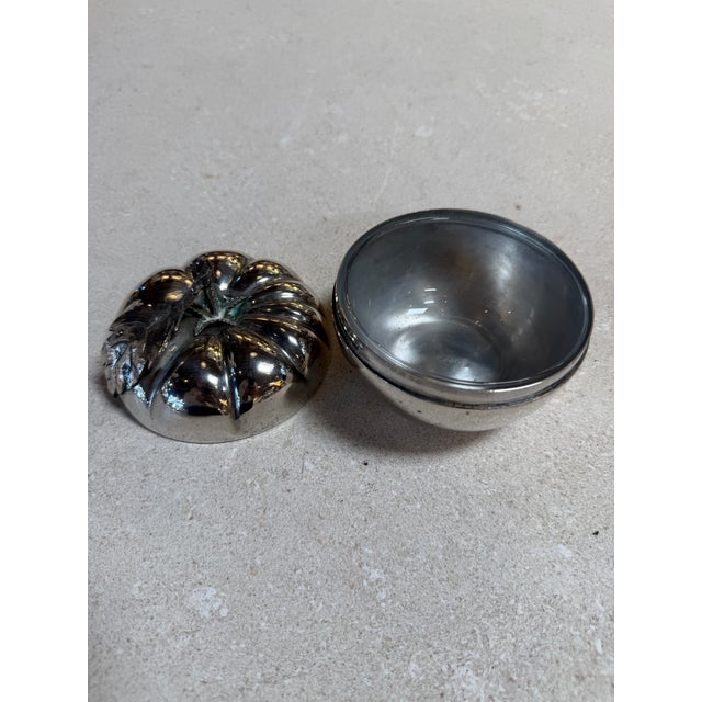 Vintage Silverplate Tomato Form Lidded Bowl For Sale In Los Angeles - Image 6 of 6