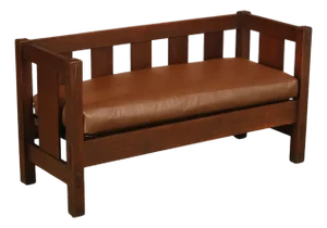 Gustav Stickley Antique Mission Oak Hall Settle Model 205