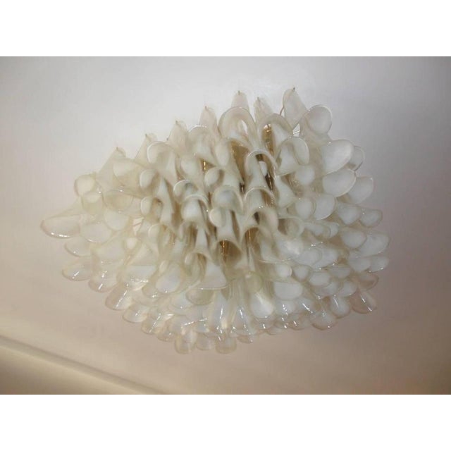 Murano Glass Petal Chandelier, 1990s For Sale - Image 9 of 11
