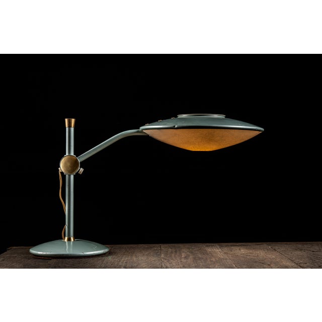 Dazor Space Age Adjustable "Model 2008" Flying Saucer Desk Lamp in Blue by Dazor For Sale - Image 4 of 13