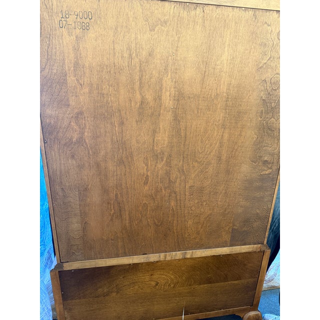 Late 20th Century Ethan Allen 1776 Collection Maple Highboy Dresser For Sale - Image 5 of 12