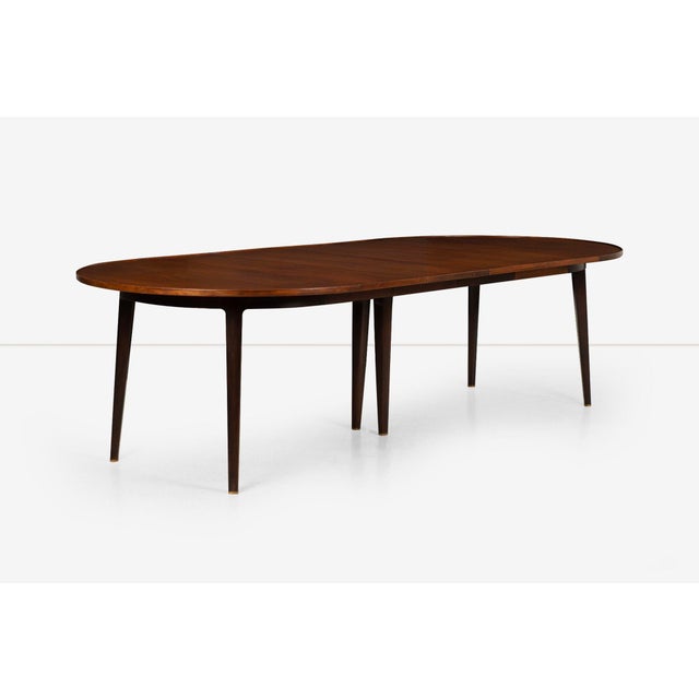 Edward Wormley for Dunbar Extension Dining Table. One-inch thick top with edge banding and a slight upward reveal or lip...