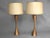 Pair of hourglass form brass table lamps by Stewart Ross James for Hansen.