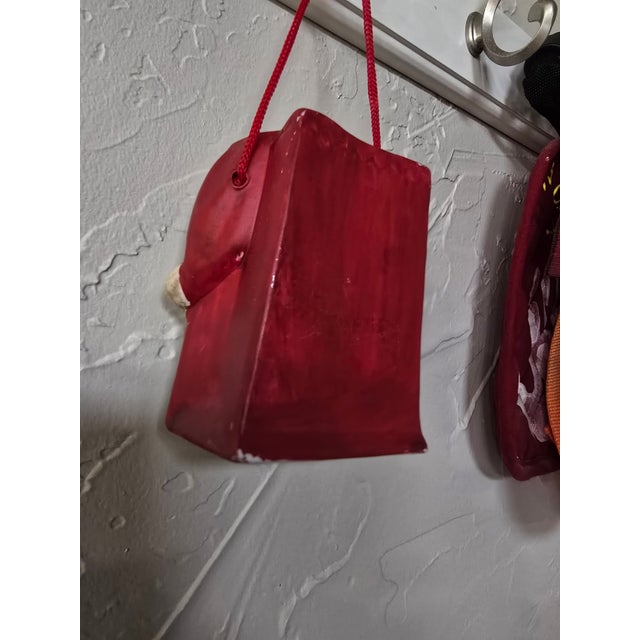 Mid 20th Century Ceramic Santa Claus Hanging Wall Pocket Planter For Sale - Image 11 of 11