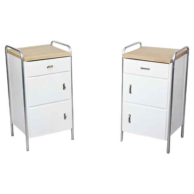 Mid-Century Industrial Cabinets, Set of 2 For Sale