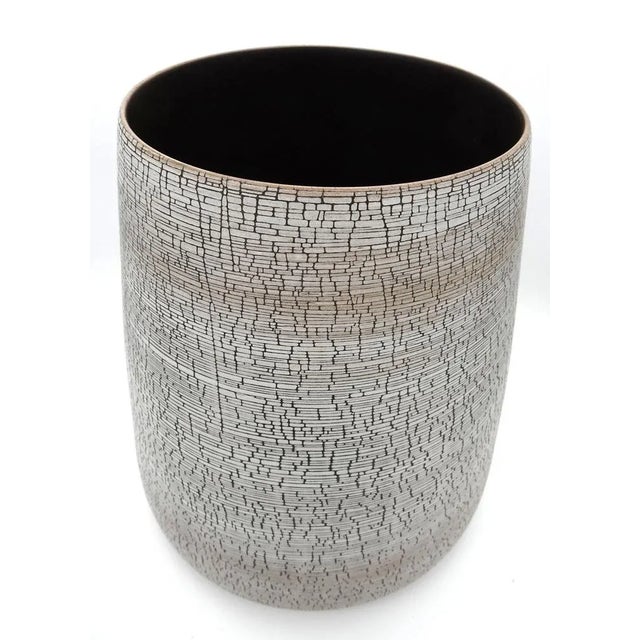 Mid-Century Modern Conical Ceramic Vase by Rina Menardi, 1990s For Sale - Image 3 of 15