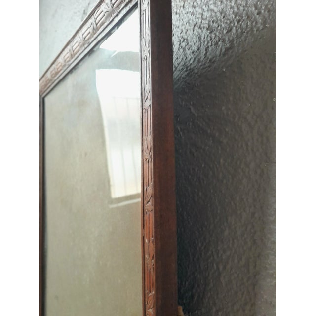 Glass Vintage Carved Wooden Frame For Sale - Image 7 of 8