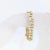 Contemporary White Diamond Baguette and Round Bracelet 14K Yellow Gold For Sale - Image 3 of 5