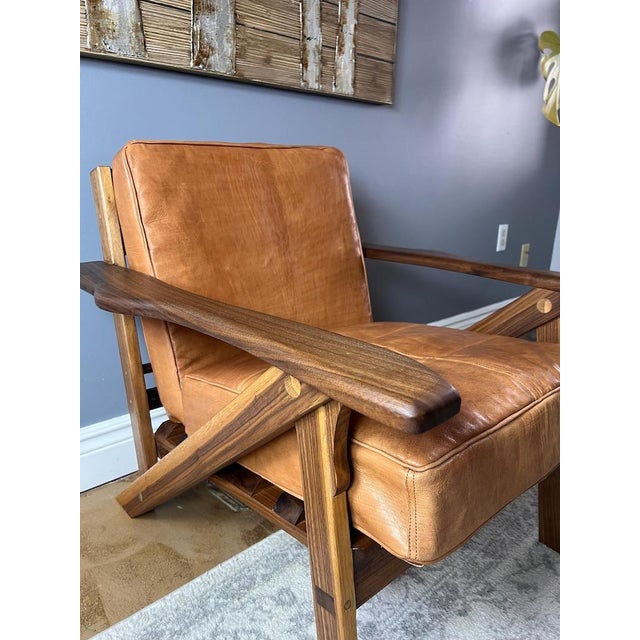 Brown Mid Century Modern Chairs For Sale - Image 8 of 9