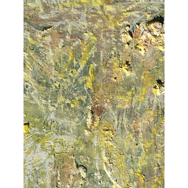 2010s Contemporary Artwork "Golden Light" High Texture Oil Colorfield Painting on Canvas Board by Cl Auker For Sale - Image 5 of 6