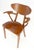 Danish Mid Century Heavy Carved Solid Walnut Walnut Arm Side Sculptural Chair For Sale - Image 11 of 12