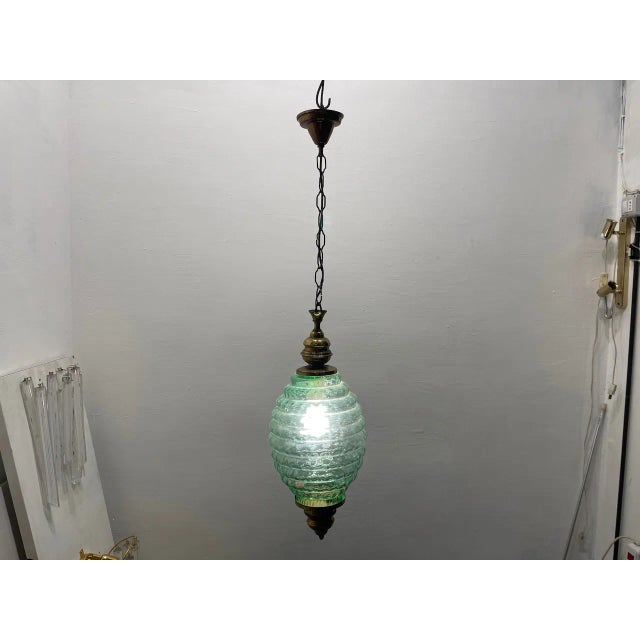 Green Murano Glass Pendant, 1950s For Sale - Image 7 of 9