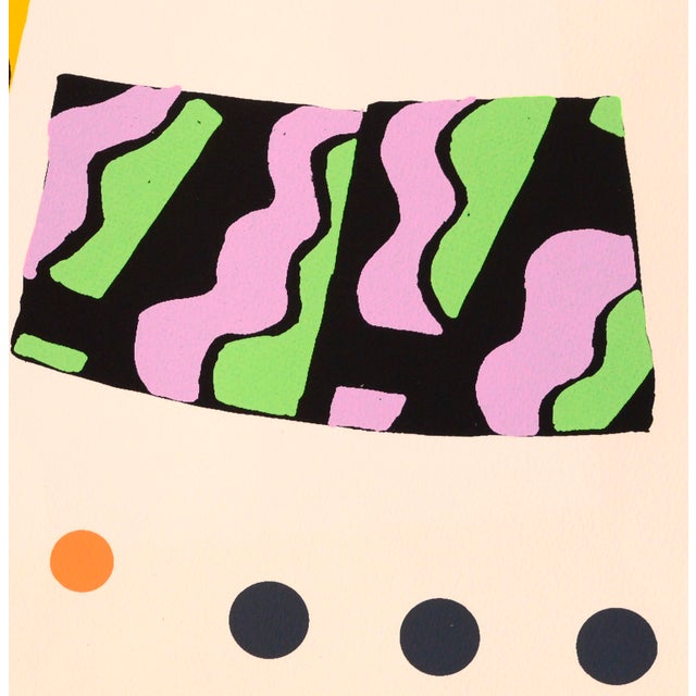 Abstract "Fan" Vintage Geometric Abstract Screen Print, 7/30 by Harvey Daniels For Sale - Image 3 of 7