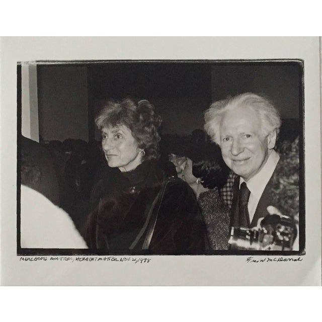 Fred McDarrah, Herbert & Mercedes Matter, 1978 For Sale