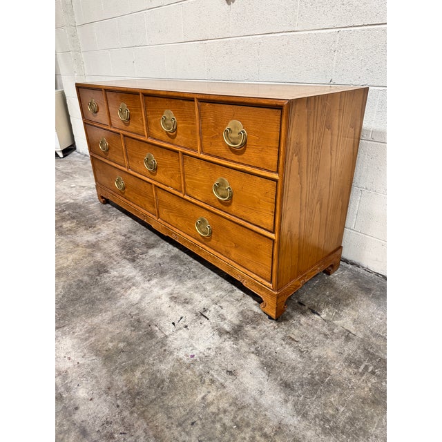 Mid-Century Modern Century Chin Hua Cherry 9-Drawer Dresser For Sale - Image 3 of 8