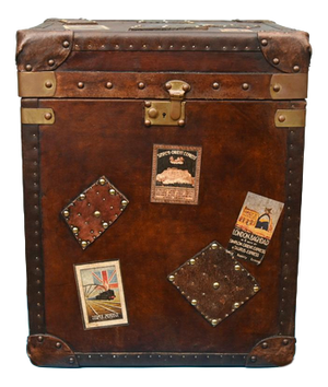 Vintage Leather Steamer Trunk