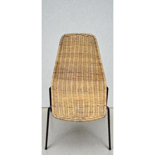 Beige Wicker Basket Chairs attributed to Gian Franco Legler, 1950s-1960s, Set of 2 For Sale - Image 8 of 11