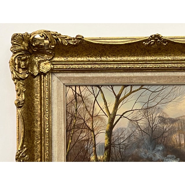 Farm in the Woods at Winter in the English Countryside with Warm Brown Colours Circa 1990 For Sale - Image 14 of 15