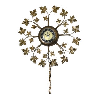 1960s, Mid-Century Modern "Starburst" United Wall Clock For Sale