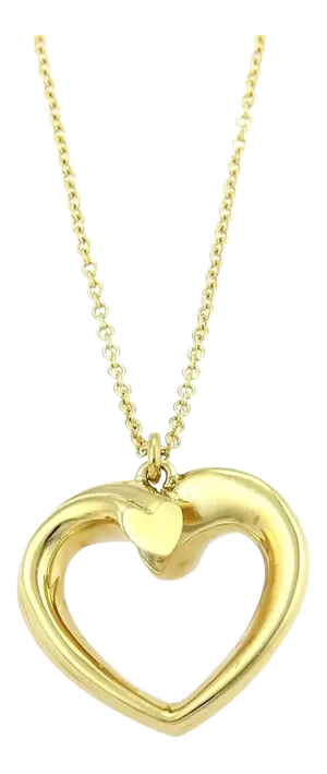 Tiffany & Co. Picasso Tenderness 18k Yellow Gold Heart Pendant Necklace