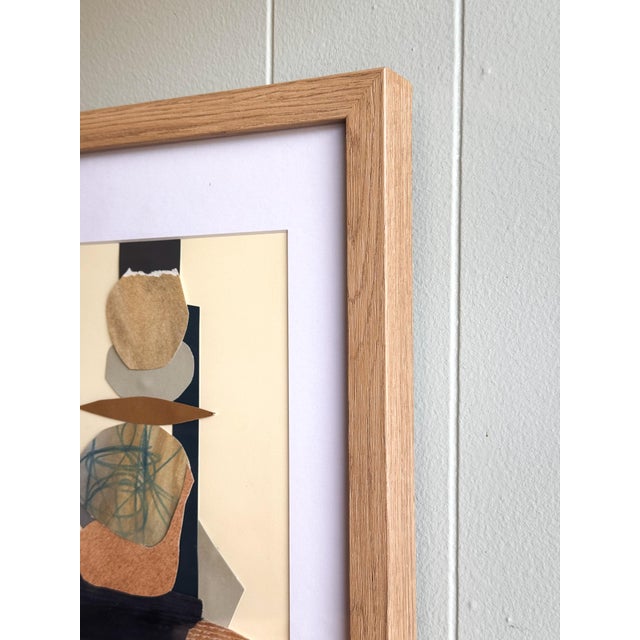 Abstract "Vessel 2" Original Mixed-Media Framed Collage on Paper by Zac Woodiel For Sale - Image 3 of 12