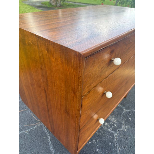 Brown 1960s Kipp Stewart for Drexel Declaration Walnut Chest of Drawers With Vanity For Sale - Image 8 of 12